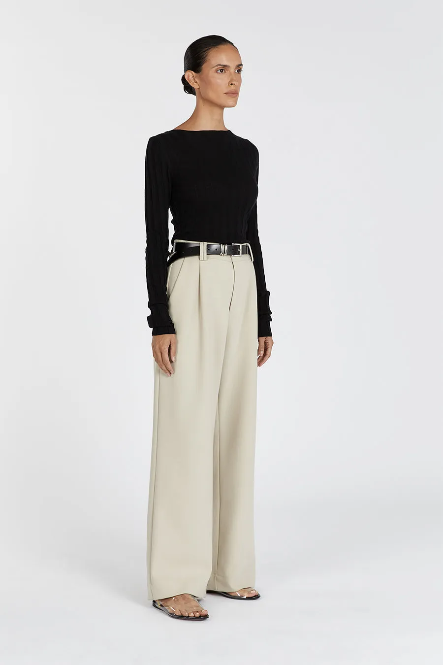 GOLDIE BLACK LONG SLEEVE TOP